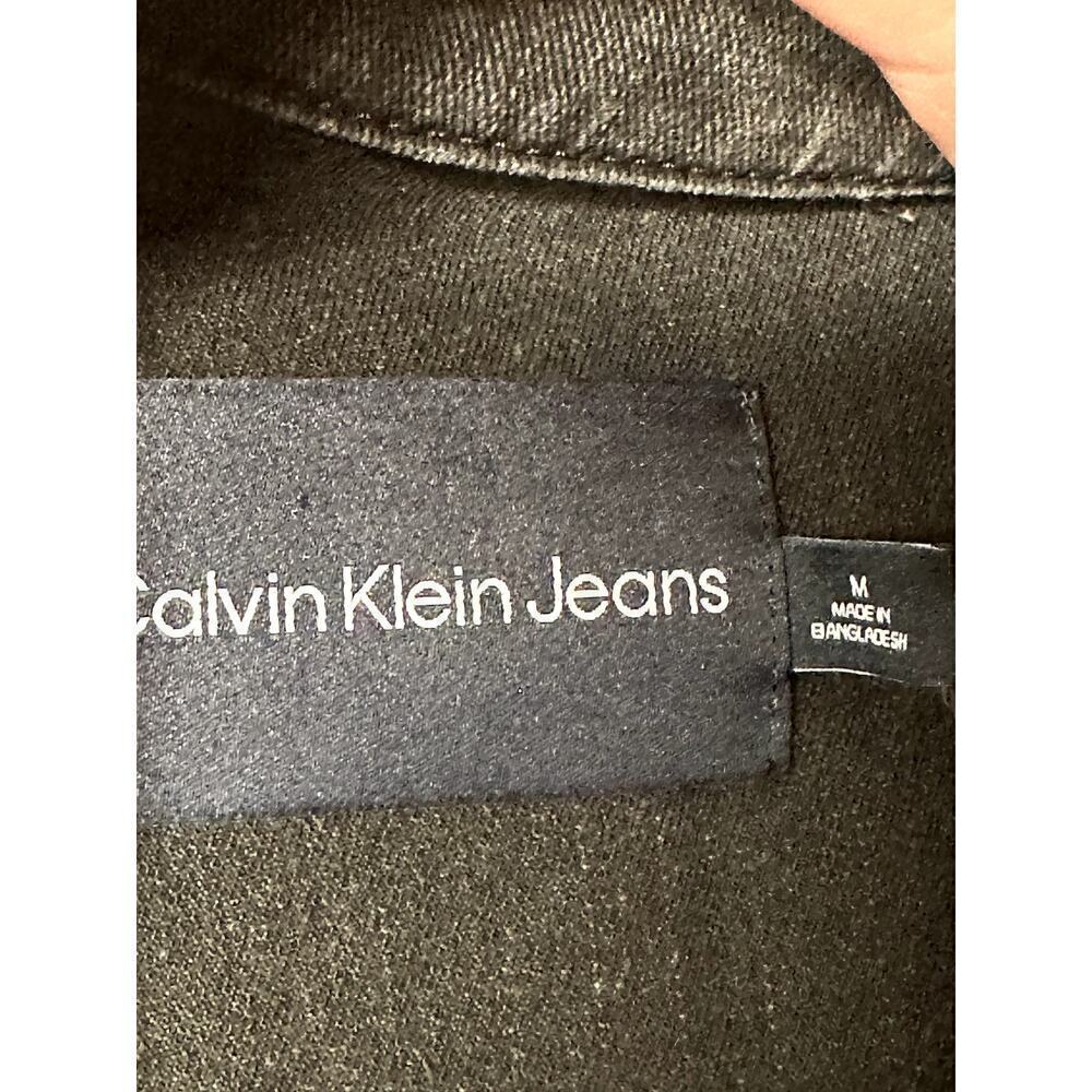 Calvin Klein Jeans Dk Grey Denim Shirt Dress Women's Size M NWT - Picture 4 of 7
